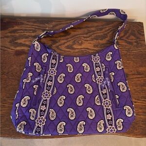 Vera Bradley Purple Floral Paisley Shoulder Bag